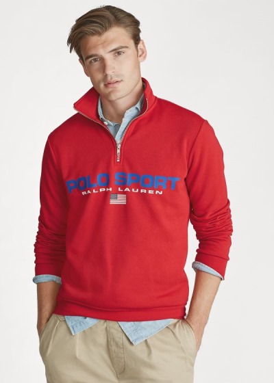 Sudaderas Polo Ralph Lauren Hombre Rojos - Polo Sport Fleece - XQURM2815